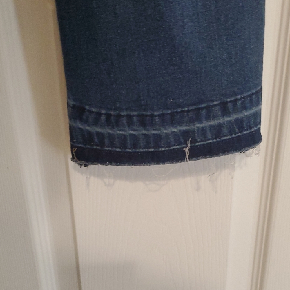 THE ROCKIN REV Stylish Boxy Dark Blue Flare Jeans - Picture 8 of 8
